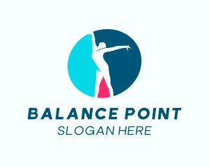 Colorful Gymnast Body logo design