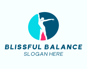 Colorful Gymnast Body logo design