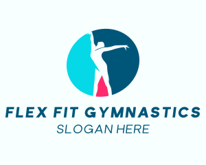Colorful Gymnast Body logo design