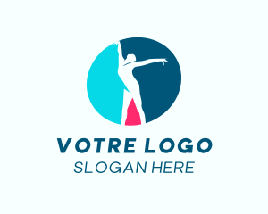 Aerobic - Colorful Gymnast Body logo design