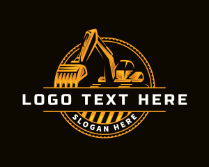 Digger - Excavator Backhoe Digger logo design