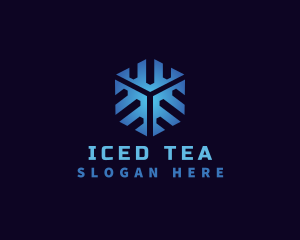 Cube Snowflake Cooling logo design