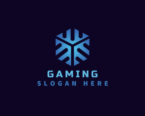 Metal - Cube Snowflake Cooling logo design