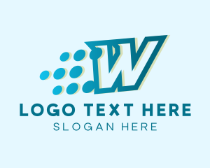 Telecom - Modern Tech Letter W logo design