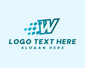 Modern Tech Letter W logo design