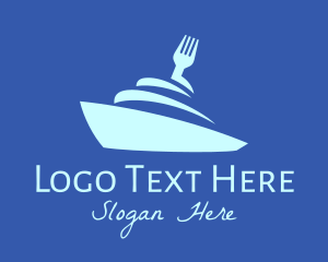 Cruise Liner - Cruise Ship Food Meal logo design