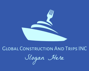 Maritime - Cruise Ship Food Meal logo design