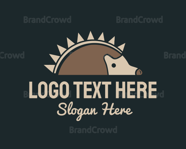 Brown Hedgehog Sun Logo