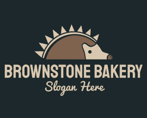 Brown Hedgehog Sun logo design