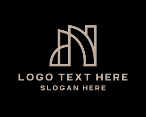 Trading - Architecture Engineer Building Letter N logo design