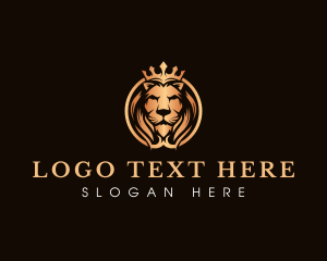 Luxe - Crown King Lion logo design