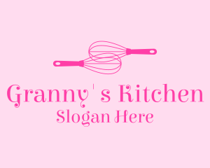 Pink Whisk Baking logo design