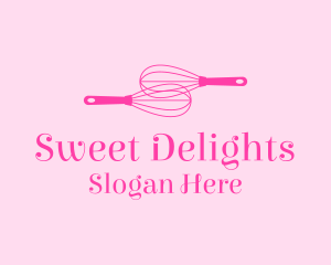 Pink Whisk Baking logo design