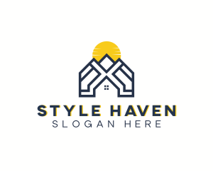 House - Residential House Roof logo design