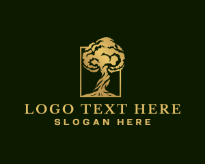 Golden - Premium Nature Tree logo design