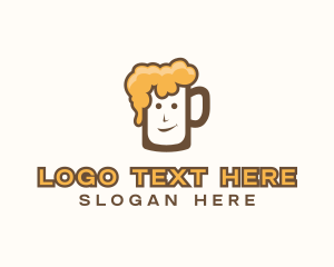 Bar - Bubbly Beer Mug logo design