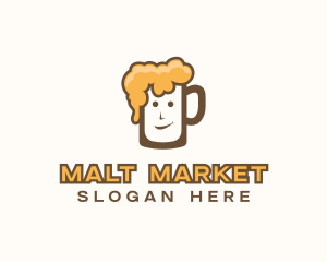 Malt - Bubbly Beer Mug logo design