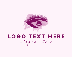 Lashes - Watercolor Eyelash Cosmetic logo design