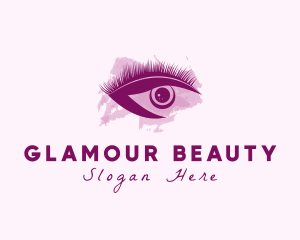 Cosmetic - Watercolor Eyelash Cosmetic logo design