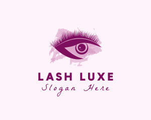 Watercolor Eyelash Cosmetic logo design