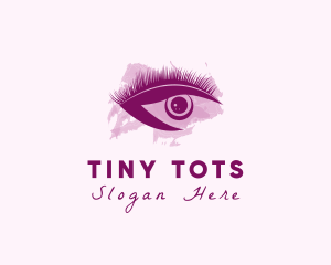 Microblading - Watercolor Eyelash Cosmetic logo design