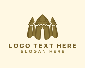 Tourist - African Mud Hut logo design