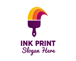 Print - Paint Paintbrush Advertising logo design