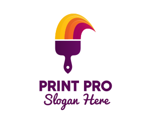 Printer - Paint Paintbrush Advertising logo design