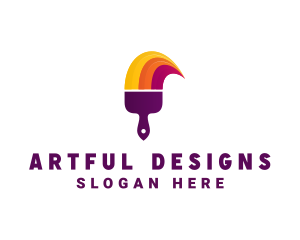 Paint Paintbrush Advertising  logo design