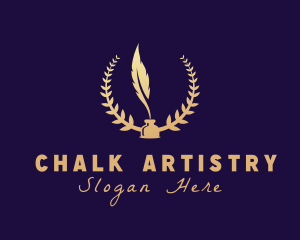 Writing Quill Ink logo design