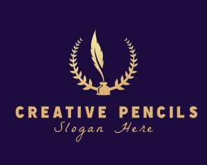 Writing Quill Ink logo design