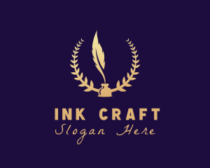 Ink - Writing Quill Ink logo design