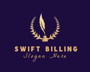 Writing Quill Ink logo design