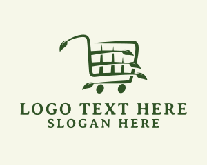 Shopping - Organic Grocery Cart logo design