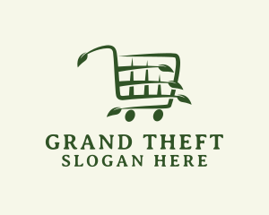 Organic Grocery Cart Logo