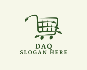Organic Grocery Cart Logo