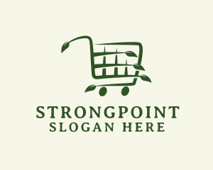 Organic Grocery Cart Logo