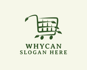 Organic Grocery Cart Logo