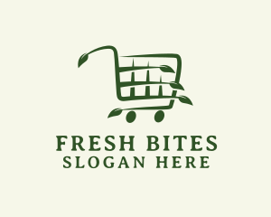 Pushcart - Organic Grocery Cart logo design