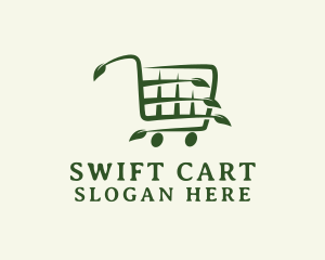Organic Grocery Cart logo design
