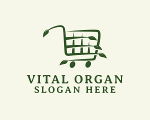 Organic Grocery Cart logo design