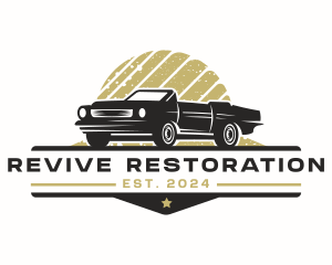 Restoration - Retro Automobile Restoration logo design