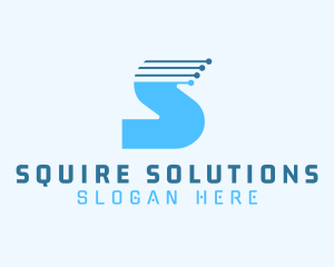 Technology Software Letter S logo design