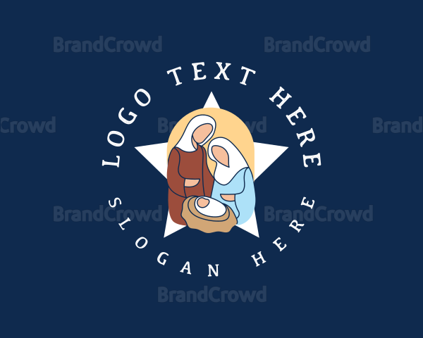 Religious Christian Christmas Logo