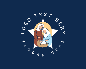 Catholic - Religious Christian Christmas logo design