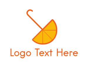 Pink Orange - Umbrella Orange Pulp logo design