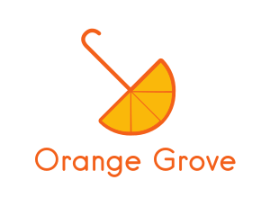 Umbrella Orange Pulp  logo design