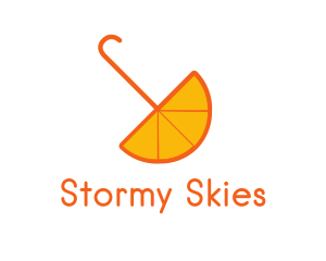 Umbrella Orange Pulp  logo design