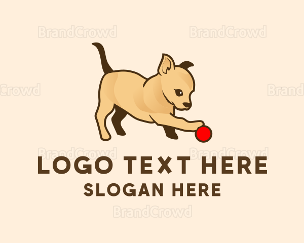 Dog Playing Ball Logo