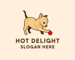 Dog Playing Ball logo design